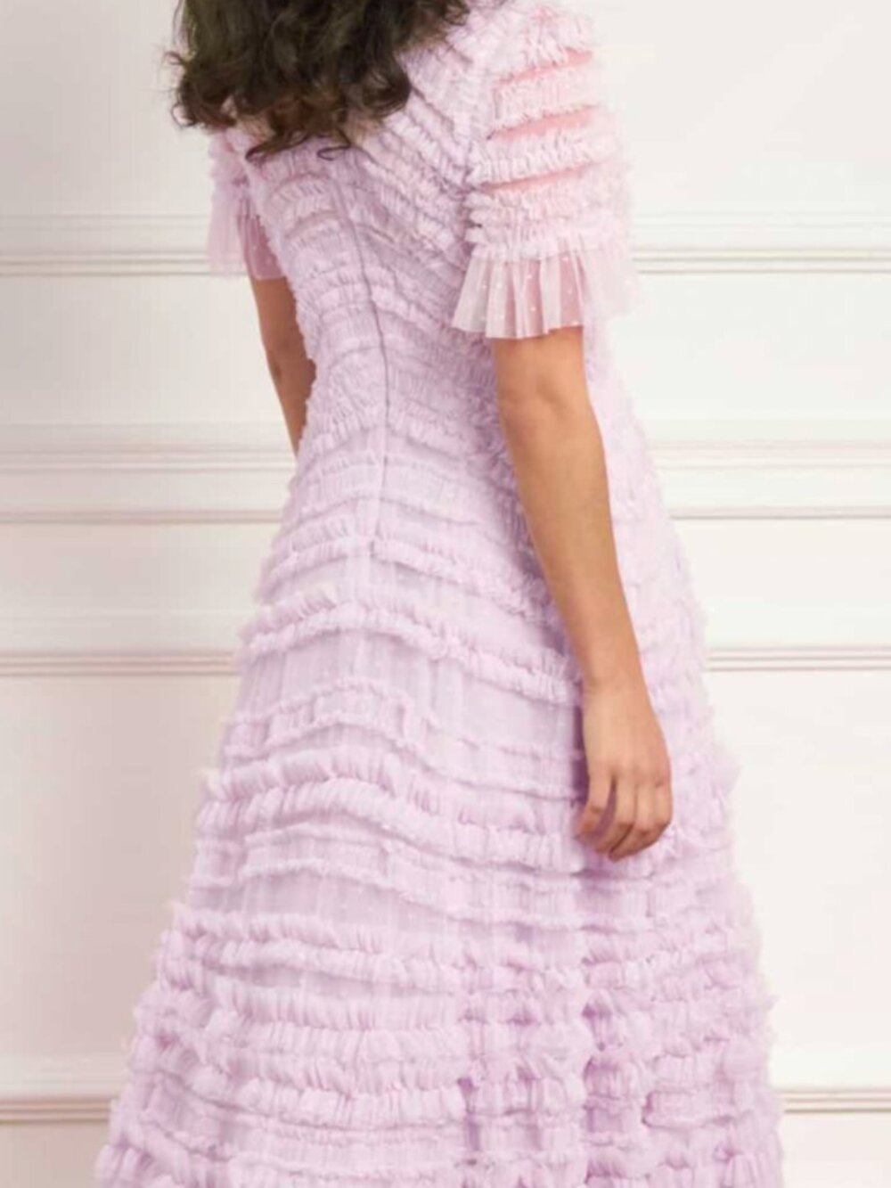 Needle & Thread Amara Round Neck Ruffle Gown - Picture 4 of 5